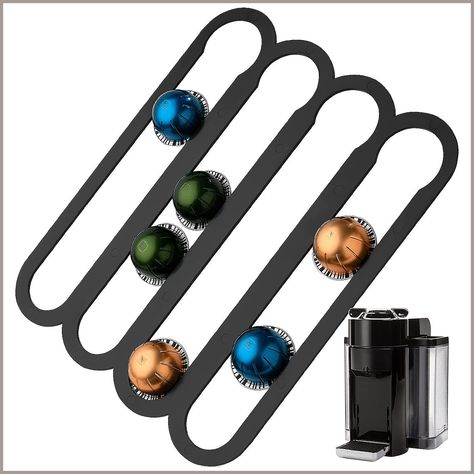 Impresa Capsule Holder Compatible With Nespresso VertuoLine Capsule Pods - Vertically or Horizontally Mounted on Walls or Und Coffee Capsule Holder, Espresso Pods, Nespresso Vertuo, Coffee Pod Storage, Capsule Holder, Nespresso Pods, Coffee Pod Holder, Nespresso Capsules, Home Coffee Bar