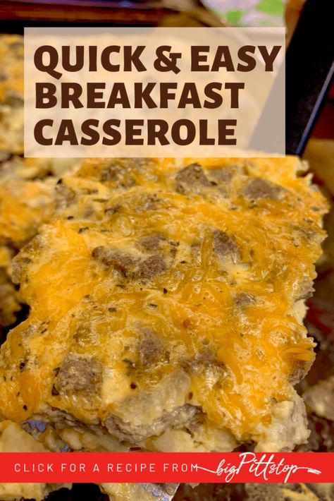 Egg Beaters Breakfast Casserole - BIGPITTSTOP Quick Easy Breakfast Casserole, School Morning Breakfast, Slow Cooker Venison, Breakfast Calories, Frozen Biscuits, Turkey Breakfast Sausage, Slow Cooker Apple Butter, Being A Wife, Swiss Steak