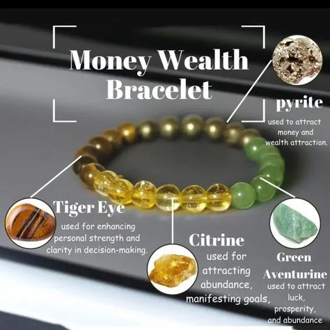 Money magnet Bracelet Available at Mirani Agate Contact on +918200039627 or Click here :- https://wa.me/918200039627 . . #moneymagnet #moneymaker #bracelet #braceletlover #braceletstacks #crystals #citrine #greenjade #amethyst #redstone #lapislazuli #agatejewelry #moneywealth #bracelet #pyritecrystal #pyritebracelet #greenaventurinebracelet #tigereye #tigereyebracelet Crystals Citrine, Magnet Bracelet, Instagram Money, Pyrite Bracelet, Pyrite Crystal, Money Magnet, Tiger Eye Bracelet, Attract Money, Agate Jewelry