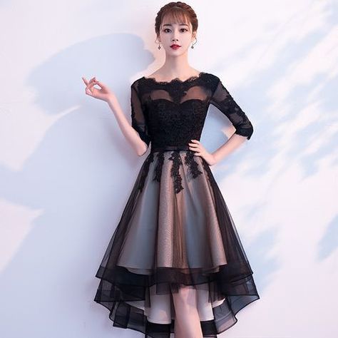 Gaun Tulle, Tulle Short Dress, High Low Prom Dress, Tulle Party Dress, 파티 드레스, Black Bridesmaid Dresses, Lace Homecoming Dresses, Short Prom Dress, فستان سهرة