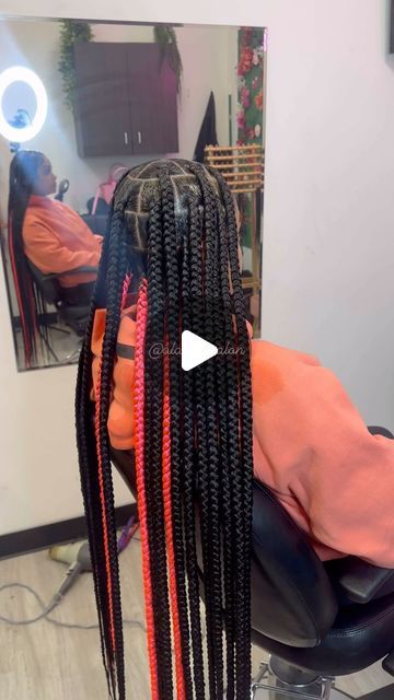 Braids by lanna on Instagram: "😍😍large knotless with pop of pink #viral#knotlessnyc#knotlessny#longislandbraider#braids#knotless#libraids#longislandbraids#hairstyles#beads#knotlessbraids#stitchbraids#nycbraids#houstonknotless#fulanibraids#cornrows#heartbraids#tribalbraids#hair#nycknotless #hair#boxbraids#atlknotless#wigs#ponytails#braidstyles#straightbacks#explorepage#reels#nycstylist#goddessbraids" Large Knotless With Beads, Large Knotless Braids With Beads, Xl Knotless Braids, Hairstyles Beads, Pink Knotless Braids, Large Knotless, Braids Knotless, Braids With Beads, Twin Comforter