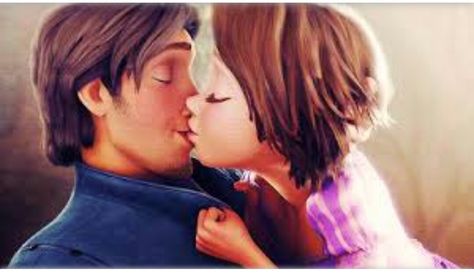 Flynn Rider and rapunzel  kissing Flynn Rider And Rapunzel, Disney Amor, Tangled Movie, Disney Romance, Rapunzel And Flynn, Rapunzel And Eugene, Disney Princess Movies, Images Disney, Mermaid Pictures