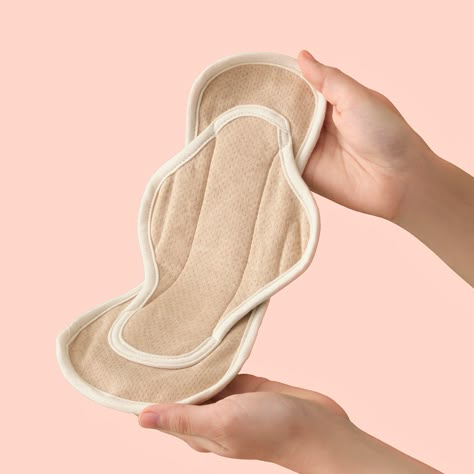 The classic period care you know and love, with an environmentally friendly glow-up: Pads that you can use again and again (and again and again—up to 120 times!). Crafted with 5 moisture-wicking layers of organic cotton, even the most sensitive lady parts can appreciate the breathable comfort and reliable leak protection. Cloth Period Pads, Reusable Period Products, Period Prep, Reuseable Pads, Reusable Feminine Pads, Pads Aesthetic, Reusable Pads Menstrual, Pad Packaging, Organic Pads