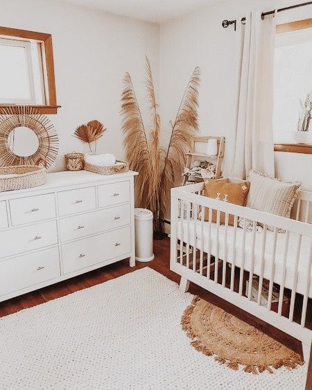 Boho Baby Nursery, Baby Nursery Inspiration, Baby Room Neutral, Girl Nursery Room, Nursery Room Design, Baby Room Inspiration, Baby Boy Room Nursery, Baby Room Design, Nursery Baby Room