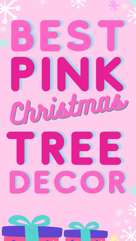 Hot pink or light pink? BOTH are stunning! Check out these fun ideas on which pink Christmas tree to choose and what to put on it. Diy Pink Ornaments Christmas Trees, Pink Tree Ideas, How To Decorate A Pink Christmas Tree, Pink Grinch Christmas Tree, Pink Christmas Wreath Ideas, Pink Ornaments Diy, Pink Christmas Tree Decorations Ideas, Christmas Tree With Pink Decorations, Pink Ornaments Christmas Tree