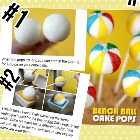 Beach Ball Cake Pops, Pool Party Cake Pops, Pool Party Cake, Beach Ball Cake, Pool Party Cakes, Pool Cake, Easter Egg Cake, Pop Ideas, Ball Cake