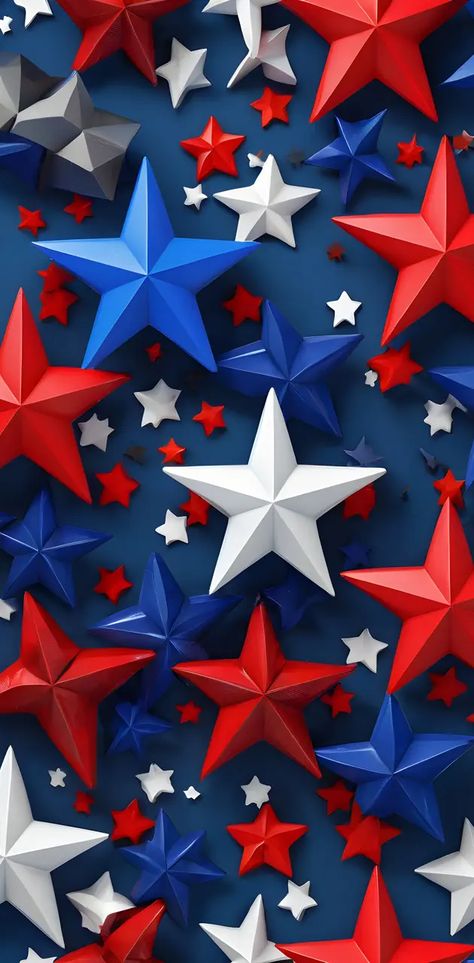 Patriotism Aesthetic, Red White And Blue Background, Blue Star Wallpaper, Patriotic Wallpaper, Red And White Wallpaper, Holiday Backgrounds, July Wallpaper, 4th Of July Wallpaper, American Stuff