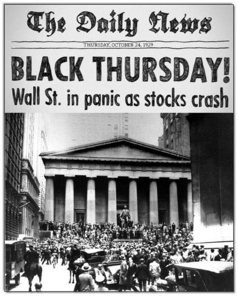 Stock Market Crash, History Events, Family Research, History Facts Interesting, Newspaper Headlines, Stock Broker, Headline News, Black Art Pictures, Stock Exchange