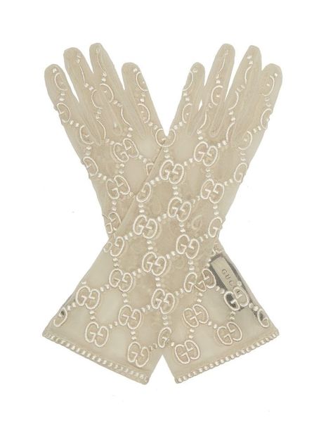 Gucci Gucci Gloves Lace, Gucci Gloves, White Lace Gloves, Tailored Coat, Gucci Eyewear, Lace Gloves, Dr Closet, Moda Vintage, Embroidered Lace