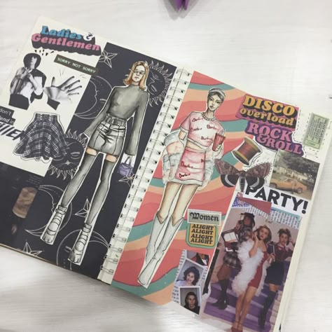 Fashion Student Aesthetic Drawing, Fashion Art Sketchbook, Art Portfolio Fashion, Fashion Gcse Sketchbook, Fashion Sketch Book Cover Ideas, Fashion Magazine Drawing, Fashion Design Sketchbook Portfolio, Fashion And Textiles Sketchbook, Fashion Art Portfolio