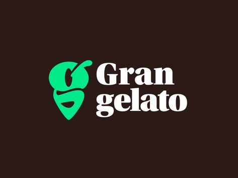 Gran Gelato logo v1 gelato ice cream g logomark branding brand icon app symbol mark logo Gelato Logo Design, Ice Cream Brand Logo, Ice Cream Logo Design Creative, Ice Cream Logo Ideas, Ice Cream Logo Branding, Gelato Branding, Gelato Logo, Ice Cream Logo Design, Logo Ice Cream