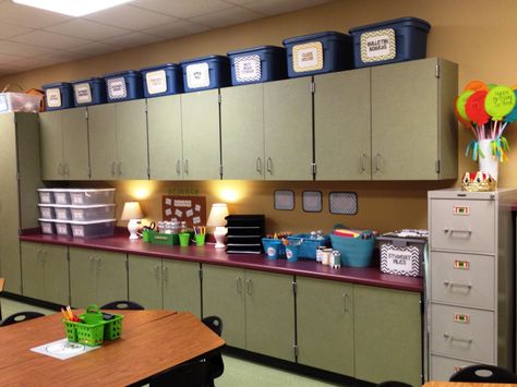 Kitchen Cupboard Organization, Classroom Pictures, Classroom Tour, Organization And Management, Classroom Organisation, Nitty Gritty, Organization Decor, New Classroom, Teacher Organization