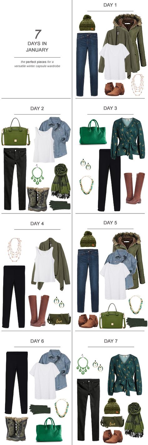 7 Days in January : The Perfect Pieces for a Versatile Winter Capsule Wardrobe #ootd #January #winter #capsulewardrobe #sahm January Outfits, January Month, Clothes Capsule Wardrobe, Capsule Wardrobe Pieces, Winter Capsule, Winter Capsule Wardrobe, Capsule Outfits, Casual Style Outfits, Mode Inspiration