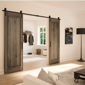 Rustic Patio Doors, Rustic Door Hardware, Barn Door Track System, Rustic Doors Interior, Sliding Barn Door Track, Internal Sliding Doors, Diy Barn Door Hardware, Interior Sliding Barn Doors, Rustic Hardware