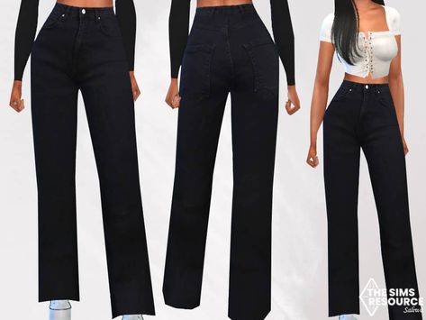 The Ultimate List of Black Sims 4 CC You'll Love (Sims 4 Urban CC) Sims 4 Black Jeans, Outfits With Plaid Skirts, Black Sims 4 Cc, Sims 4 Urban Cc, Sims 4 Urban, Black Sims, Casual Sport Outfit, Sims 4 Mods Cc, Black Mom Jeans