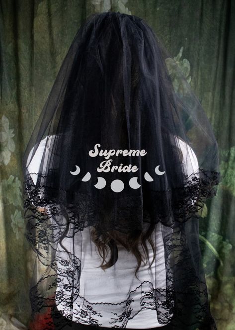 Witch Bachelorette, Gothic Bachelorette, Moody Alt Wedding Decor, Custom Veils for all Occasions Gothic Bachelorette, Jensen Beach Florida, Alt Wedding, Jensen Beach, Alternative Wedding, Wedding Veils, Beach Florida, Wedding Decor, Veil