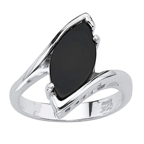 Marquise-Shaped Genuine Black Onyx .925 Sterling Silver Classic Ring ** We do hope you love the image. (This is our affiliate link) #statementrings Onyx Rings, Rings Women, Bypass Ring, Onyx Jewelry, Black Onyx Ring, Onyx Ring, Onyx Stone, Ring Gemstone, Ring Engagement