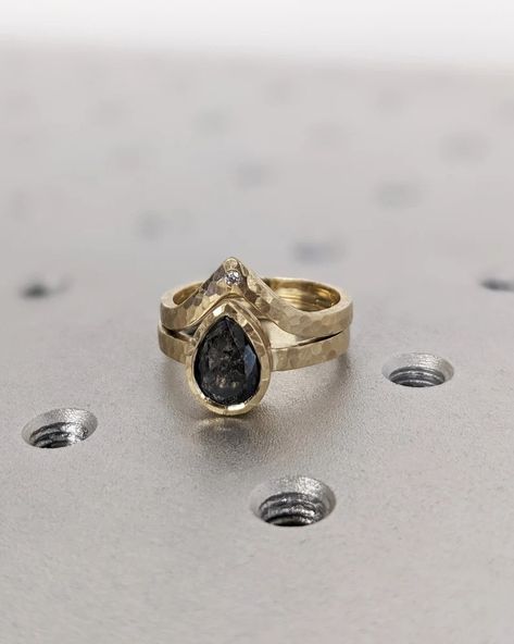 MAIN STONE
Type: Natural Salt and Pepper Diamond
Cut: Pear
Color: Dark / Grey / Icy

#Vintage #Salt #and #Pepper #Diamond #Engagement #Ring #Yellow #Gold #Engagement #Ring #Diamond #Hammered #Bezel #Ring #Matte #Finish #Ring #Bridal #Anniversary #art #deco #ring #delicate #ring #bezel #ring #diamond #ring #engagement #ring #pear #cut #ring #pepper #diamond #ring #promise #ring #hammered #ring #yellow #gold #ring #salt #and #pepper #solid #gold #ring #vintage #ring Anniversary Images, Gold Engagement Ring Diamond, Engagement Ring Types, Black Zirconium Ring, Pepper Diamond Engagement Ring, Engagement Ring Yellow Gold, Yellow Gold Diamond Engagement Ring, Engagement Ring Yellow, Yellow Gold Engagement Ring