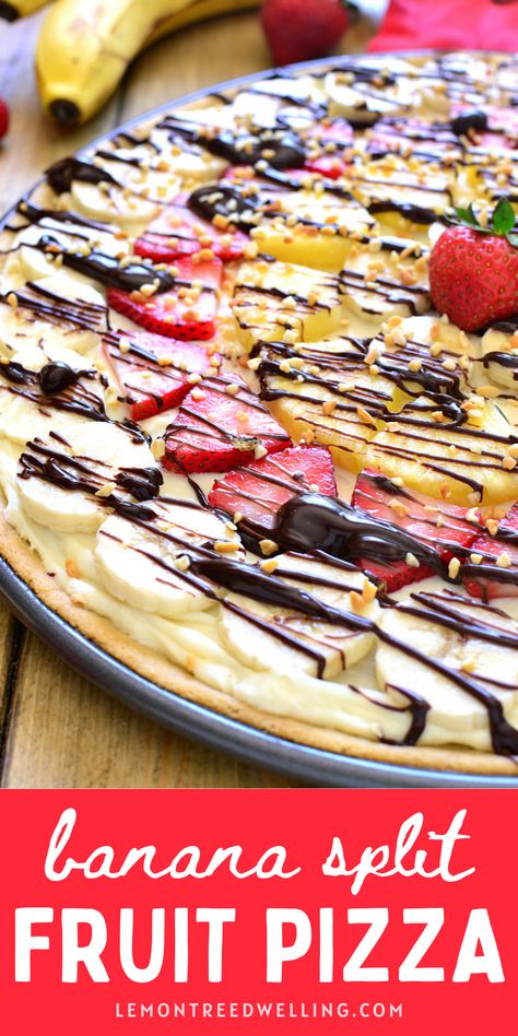 All Fruit Recipes, Dessert Fruit Recipes, Fruit Pizza Dessert, Fruit Pizza Ideas, Healthy Desserts For Birthday, Fruit As Dessert, Fruit Pizza Recipes, Fruit Pizzas, Summer Pizza Ideas