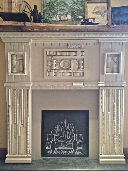 Decommissioned Fireplace, Closed Fireplace, Chalkboard Fireplace, Homemade Chalkboard Paint, Chalkboard Paint Projects, Chalkboard Paint Wall, Diy Chalkboard Paint, Faux Fireplace Mantels, Cosy Fireplace