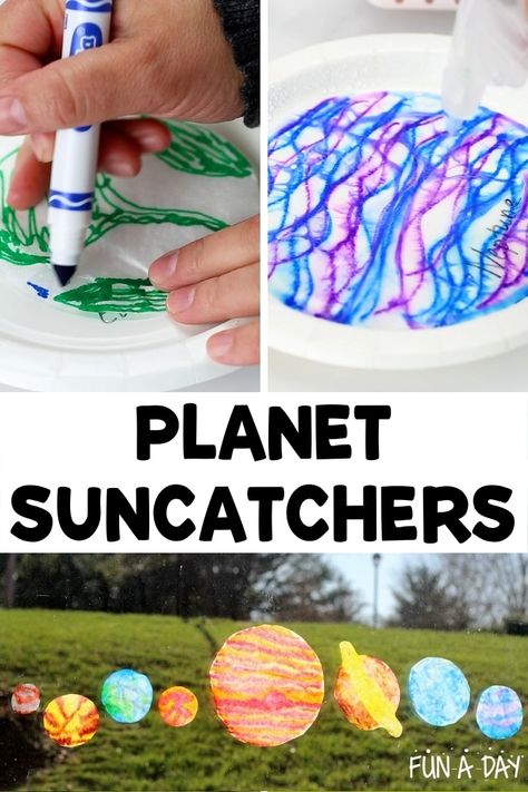 Coffee Filter Planets Space Craft for Kids | Fun-A-Day! Coffee Filter Planets, Space Themed Stem Activities, Planet Crafts Preschool, Space Crafts For Toddlers, Space Art Projects For Kids, Planet Activities, Preschool Space Theme, Space Stem, Crafternoon Ideas