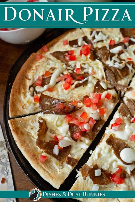 Discover the mouthwatering flavors of Halifax Donair Pizza with this easy-to-follow recipe! Combine seasoned donair meat, tangy donair sauce, and fresh toppings for a uniquely Canadian twist on pizza night. Perfect for sharing with friends and family! 😋 Donair Pizza Recipe, Debonairs Pizza, Donair Meat Recipe, Donair Meat, Halifax Donair, Donair Pizza, Classic Pizza Dough Recipe, Donair Sauce, Dehydrator Recipes Fruit