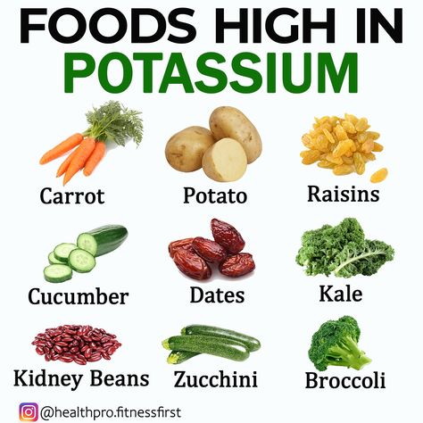 foods high in potassium Minerals Food, Foods High In Potassium, Mineral Food, Food Vitamins, High Potassium Foods, Potassium Foods, Potassium Rich Foods, Kidney Beans, Health Facts