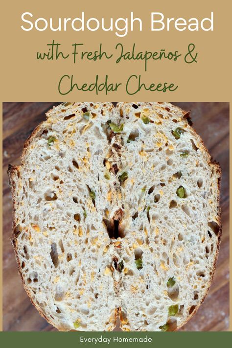 Learn how to make Sourdough Bread with Fresh Jalapeños and Cheddar Cheese! This homemade sourdough bread recipe uses a sourdough starter and features spicy, savory inclusions like garden-fresh jalapeños and rich cheddar cheese. Perfect for those who love a flavorful twist in their sourdough bread. Asiago Cheese Sourdough Bread, Spicy Sourdough Bread, Cheddar Jalapeno Sourdough, Sourdough Cheddar Jalapeno Bread, Jalapeño Cheese Sourdough Bread, Jalapeño Cheddar Sourdough Bread, Bacon Cheddar Sourdough Bread, Jalapeño Sourdough Bread, Sourdough Jalapeno Cheese Bread