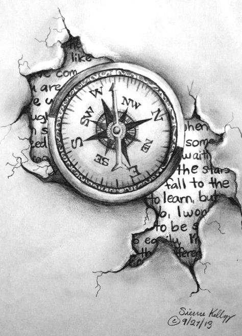 Tattoo Design - Compass by shezaniftyblonde on DeviantArt #tattooideas #tattoosforwomen Compass Tattoo Drawing, Clock Drawings, Compass Drawing, Compass Art, Compass Tattoo Design, Clock Tattoo Design, Kunst Tattoos, Map Tattoos, Clock Tattoo