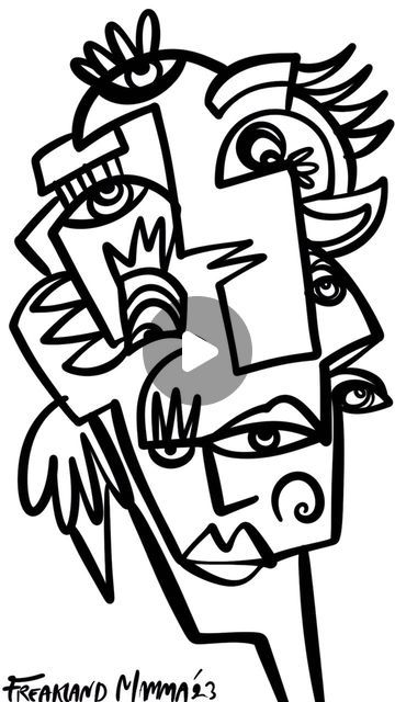 Niloufar Kiarostami Art on Instagram: "90 seconds drawing By @freakland.mamma Video speeded up to fit here #cubismportrait #quicksketch #artreel #procreateart #cubism #procreatetimelapse" December 23, Quick Sketch, Cubism, Speed Up, Drawings, On Instagram, Quick Saves, Instagram, Art