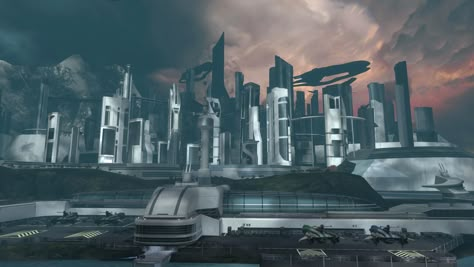 Halo Architecture, Halo Concept Art Environment, Sci Fi Abandoned City, Elysium Space Station, New Alexandria Halo Reach, Futuristic Egyptian City, Alexandria City, Geometry Dash, Halo Collection