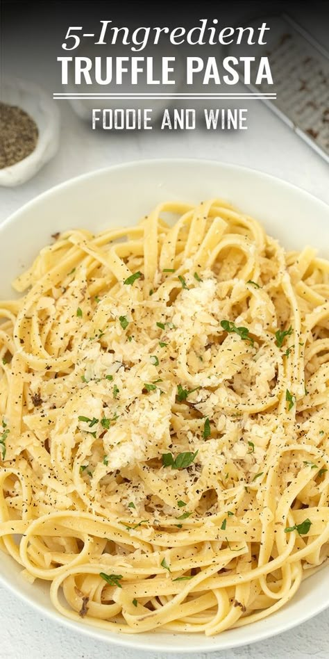 The combination of Black Truffles With Pasta is simply sublime. The rich flavor of truffles paired with pasta, butter, garlic and Parmesan cheese is divine. This truffled pasta recipe is ready in only 20 minutes and makes the perfect meal for special occasions and date nights. Truffle Tagliatelle Recipe, Italian Truffle Pasta, Pasta Truffle Sauce, Truffle Parmesan Pasta, Lobster Truffle Pasta, Truffle Burrata Pasta, Pasta With Truffle Sauce, Creamy Truffle Pasta, Truffle Cheese Pasta