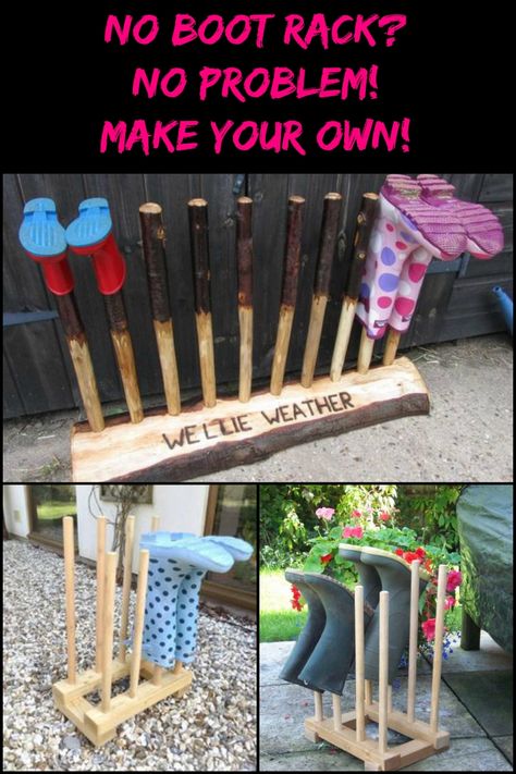 Boot Holder Diy, Boot Storage Diy, Diy Boot Rack, Dream Mudroom, Basement Storage Organization, Entry Organization, Boot Holder, Welly Boots, Dirty Boots