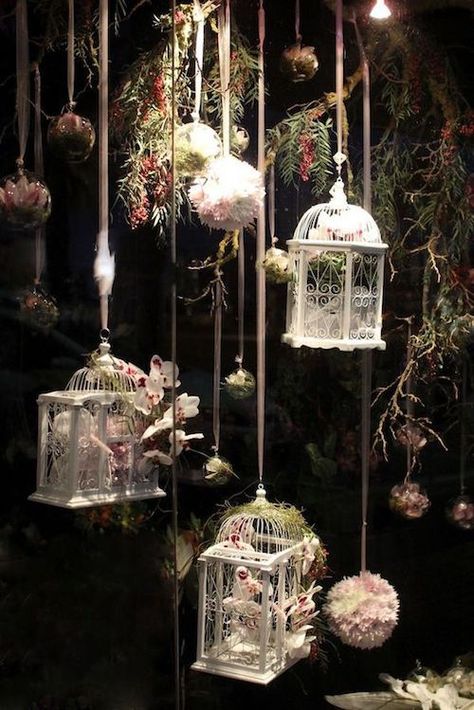 Winter tale vintage woodland wedding decor. #moody #wedding #decor #vintage Moody Wedding Aesthetic, Florist Window Display, Dark Moody Wedding, Flower Shop Display, Spring Window Display, Woodland Wedding Decorations, Decoration Vitrine, Decoration Shabby, Store Window Displays