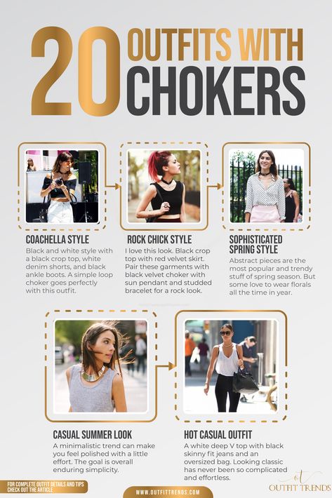 Outfits With Chokers–20 Ideas How To Wear A Choker Necklace How To Style Choker, How To Wear Choker Necklace, How To Style Choker Necklace, Outfits With Chokers, Choker Outfit Casual, Black Choker Outfit, Choker Necklace Outfit, Dark Photo Ideas, Choker Outfit