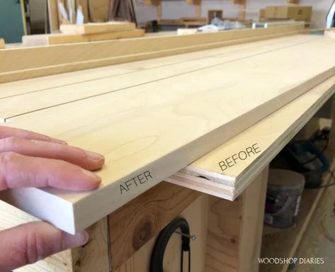 Cover Plywood Edges, Plywood Ideas, Woodshop Diaries, Plywood Edge, Plywood Projects, Plywood Thickness, Diy Entertainment, Diy Concrete Planters, Plywood Shelves