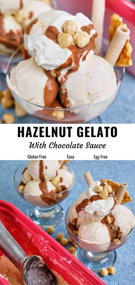 Indulge in the luscious and irresistibly flavorful hazelnut gelato with this easy-to-follow recipe. Discover the secrets to maximizing the richness and flavor of the hazelnuts in this delectable frozen treat. Use an icecream maker or try other ways. #hazelnutgelato #gelatorecipe #hazelnuticecream Hazelnut Ice Cream Recipe, Hazelnut Gelato Recipe, Hazelnut Gelato, Sweets Board, Italian Desert, Kitchen Aid Ice Cream, Hazelnut Ice Cream, Gelato Flavors, Best Summer Desserts