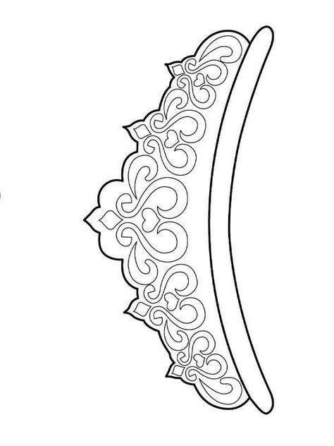 Printable Crown, Crown Template, Beaded Crown, Spoon Crafts, Crown Crafts, Jewellery Design Sketches, Paper Crowns, Headband Jewelry, Printable Adult Coloring Pages