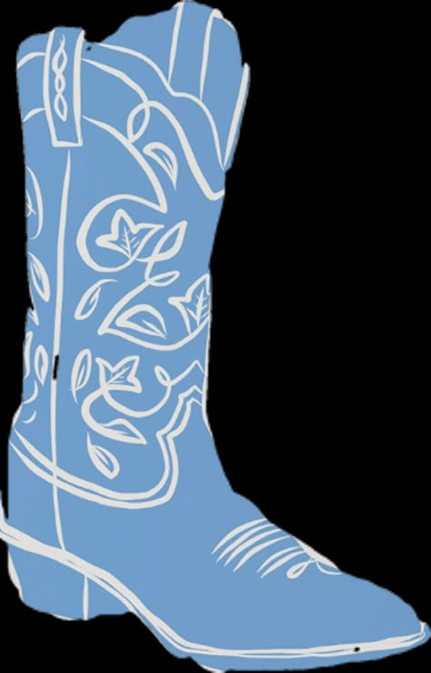 Cowboy Blue Aesthetic, Cowboy Boot Illustration, Cowgirl Boots Art, Cowboy Art Western, Cowboy Boots Art, Cowboy Boots Drawing, Western Illustration, Blue Cowgirl Boots, Boots Art