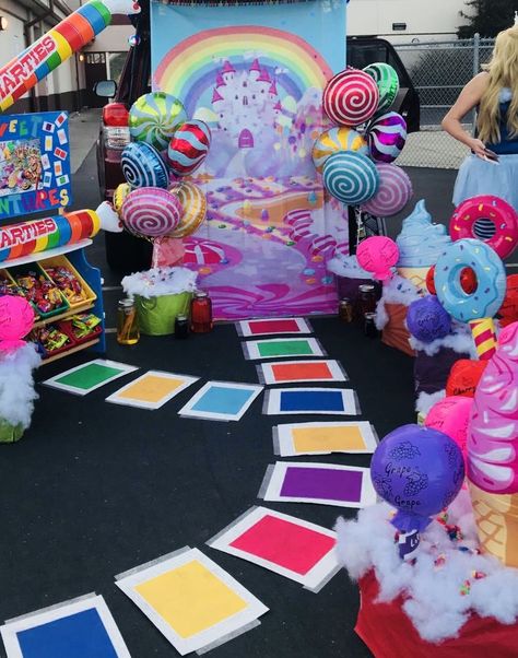 Candy Themed Dance, Candyland Party Theme Diy, Vbs Candyland Theme, Candyland Theme Dance, Candyland Graduation Theme, Candyland School Dance, Candyland Classroom Transformation, Candyland Photo Backdrop, Candyland Vbs Decor