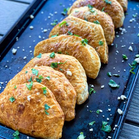 Easy Bake Biscuit Empanadas   #huffposttaste #epicurious #thekitchn #food52 #feedfeed #wholefoods #buzzfeedfood #tastingtable #tasteofhome #yahoofood #buzzfeedtasty #thecookfeed Empanadas With Biscuit Dough, Canned Biscuit Empanadas, Easy Empanadas Recipe Pillsbury Biscuits, Biscuit Empanadas, Easy Bake Biscuits, Crispy Empanada Dough, Empanada Dough Recipe For Frying, Easy Beef Empanadas Recipe Air Fryer, Empanada Dough For Frying