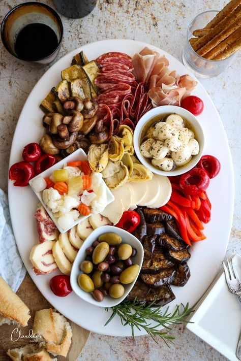 The Ultimate Antipasto Platter Thanksgiving Antipasto, Italian Antipasto Platter, Antipasto Platters, Balsamic Vegetables, Antipasti Platter, Pickled Cauliflower, Marinated Vegetables, Turkey Platter, Italian Deli