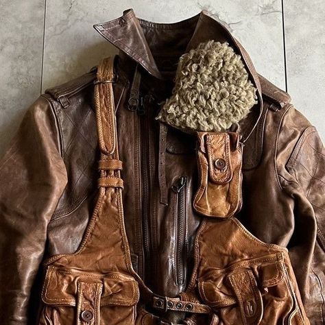 Grailed on Instagram: "Share Spirit "Gas Mask" Goat Leather Jacket from seller 'jaymotas'  Shop now at the link in bio." Dystopia Rising, Goth Wardrobe, Gas Mask, Goat Leather, Goats, Link In Bio, Mask, Leather Jacket, Sleeve Length