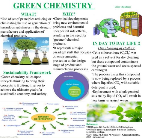 Green Chemistry Poster, Chemistry Poster, Chemistry Posters, Chemistry Projects, Green Chemistry, Teaching Chemistry, Biotechnology, Wall Board, Chemistry