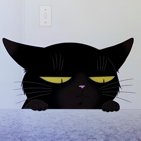 Black Cat Icon, Black Cat Anime, Iconic Wallpaper, Animation Art Sketches, Beautiful Illustration, Cat Icon, Cute Black Cats, Anime Cat, Animated Icons