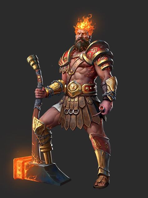 Hephaestus Costume, God Hephaestus, Ancient Greek Mythology, Painting Process, Greek Mythology, Ancient Greek, Samurai Gear, Halloween Costumes, Character Design