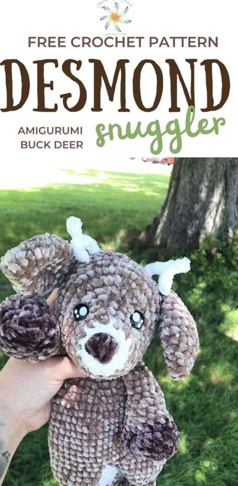 Amigurumi Buck Deer Snuggler Crochet Pattern (FREE) Amigurumi Snuggler Free Pattern, Free Crochet Deer Pattern, Free Deer Crochet Pattern, Snuggler Free Pattern, Free Snuggler Crochet Pattern, Crochet Snuggie Pattern Free, Snuggler Crochet Pattern Free, Crochet Deer Pattern Free, Deer Stuffed Animal Pattern