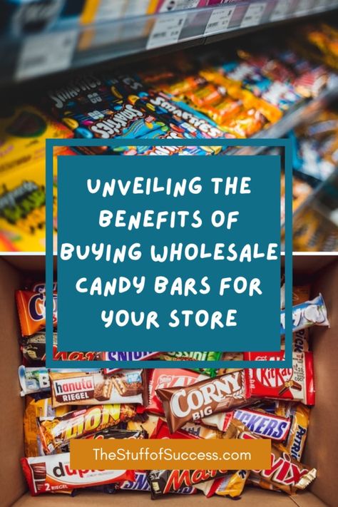 Unveiling the Benefits of Buying Wholesale Candy Bars for Your Store ⋆ The Stuff of Success Wholesale Candy, Leftover Candy, Bulk Candy, Christmas Baskets, Candy Bars, School Fundraisers, Candy Shop, Money Making, Candy Dishes