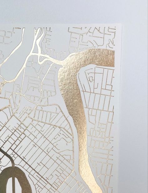 Gold foil city map of Brisbane Australia - hand drawn line art by Tiny Giraffe Australia Map Art, Gold Foil Art Print, Gold Map, Mural Artist, Gold Foil Art, Map Artwork, Hand Drawn Map, Giraffe Art, Australia Map