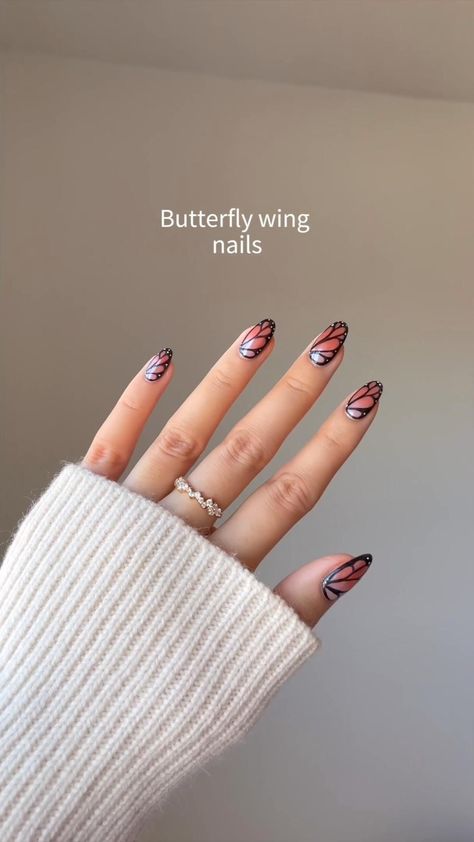 Butterfly wing nails #zicxa-photos #zicxa #images #background #wallpaper #freepik #shutterstock #VN Check more at https://zicxa.com/ideas/persona-4-desktop Gel Nail Designs Butterfly, Butterfly Nails Tutorial, Fairy Wing Nails, Butterfly Nail Art Tutorial, Acrylic Nails Butterfly, Fairy Core Nails, Butterfly Wing Nails, Wing Nails, Butterfly Pattern Nails